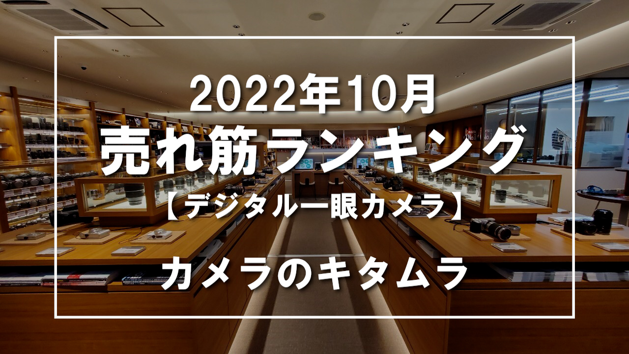 2022年10月 デジタル一眼カメラ 売れ筋ランキングを紹介！｜カメラのキタムラ